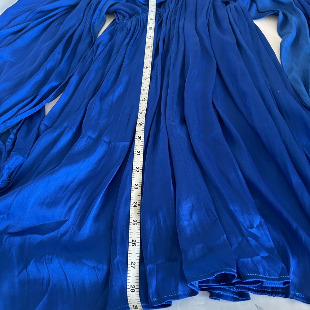 Chic Royal Blue Long Sleeve Dress - Picture 9 of 9